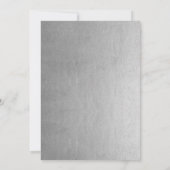 25. Hochzeitstag Personalisierte Imitate Silber Einladung (Rückseite)