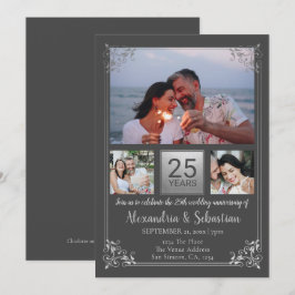 25. Hochzeitstag Personalisierter Rahmen Einladung