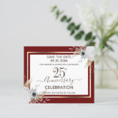 25. Hochzeitstag Save the Date (Stehend Vorderseite)