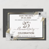 25. Hochzeitstag Save the Date Einladung (Vorne/Hinten)