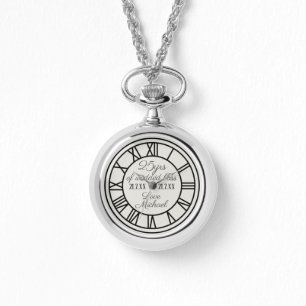 25. Hochzeitstag Schauen Sie römische Zahlen an Armbanduhr