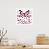 25. Hochzeitstag (Schmetterling) Poster (Küche)
