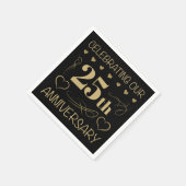 25. Hochzeitstag Serviette (Ecke)