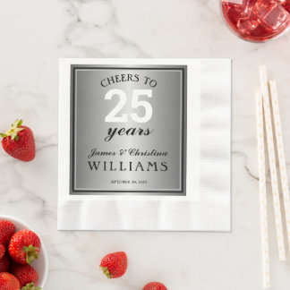 25. Hochzeitstag Silber Cheers 25 Jahre Serviette