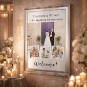 25. Hochzeitstag Silber Foto Begrüßungszeichen Poster