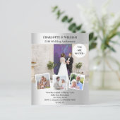 25. Hochzeitstag Silber Foto Einladung (Stehend Vorderseite)
