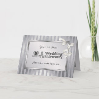 25. Hochzeitstag - Silber Karte