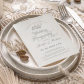 25. Hochzeitstag Silber und Grau Einladung