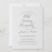 25. Hochzeitstag Silber und Grau Einladung (Vorderseite)