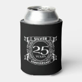 25. Hochzeitstag Silber Wappen Dosenkühler (Kanne Vorderseite)