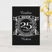 25. Hochzeitstag Silber Wappen Karte (Gelbe Blume)
