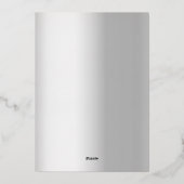 25. Hochzeitstag Silberfloralen Folieneinladung (Rückseite)