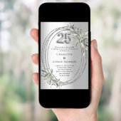 25. Hochzeitstag Silbergrün Einladung