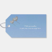 25. Hochzeitstag Silberherzballons Geschenkanhänger (Rückseite Horizontal)