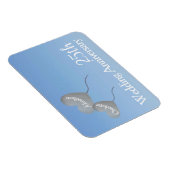 25. Hochzeitstag Silberherzballons Magnet (Rechte Seite)