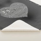 25. Hochzeitstag Silberner Rose Herz Sherpadecke (3/4)