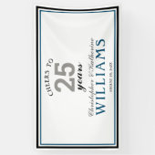 25. Hochzeitstag Silberschrei bis 25 Jahre Banner (Vertikal)