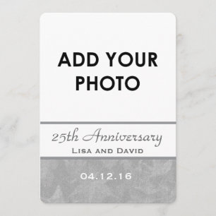 25. Hochzeitstag Silberverschmutzte Blätter B09A Einladung