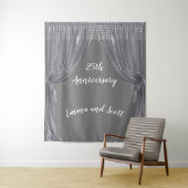 25. Hochzeitstag Silbervorhang Wandteppich (Beispiel)