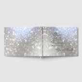 25. Hochzeitstag Silver Bokeh Typografie Gästebuch (Voll)