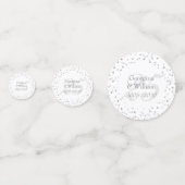 25. Hochzeitstag Silver Hearts Confetti Konfetti (Vorderseiten)