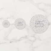 25. Hochzeitstag Silver Hearts Confetti Konfetti (Rückseiten)