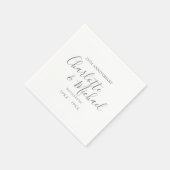 25. Hochzeitstag Silver Simple Signature Serviette (Ecke)