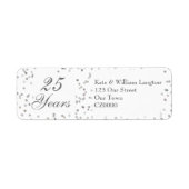 25. Hochzeitstag Silver Stardust Confetti (Vorne)