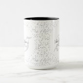 25. Hochzeitstag Silver Stardust Confetti Tasse (Zentrum)