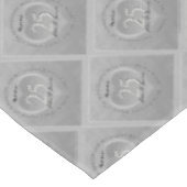 25. Hochzeitstag Silvery Gray Tischdecke (Schrägansicht)