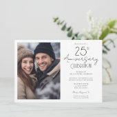 25. Hochzeitstag Single Foto Einladung (Stehend Vorderseite)