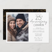 25. Hochzeitstag Single Foto Einladung (Vorne/Hinten)