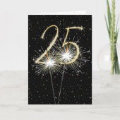 25. Hochzeitstag Sparkler Karte (Vorderseite)
