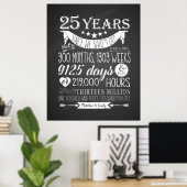 25. Hochzeitstag, Tafel, 25 Jahre Poster (Heimbüro)