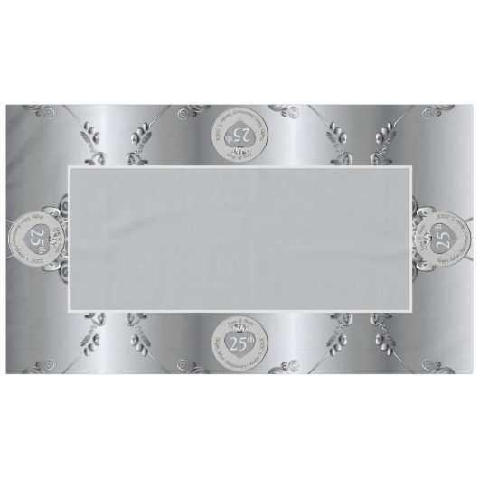25. Hochzeitstag Tischdecke (Vorderseite (Horizontal))