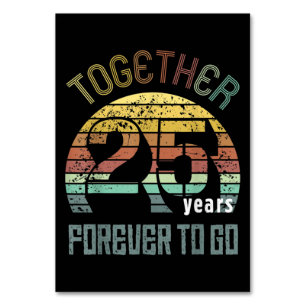 25. Hochzeitstag Tischnummer