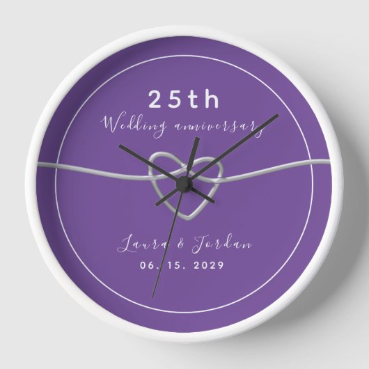 25. Hochzeitstag Uhr (Vorderseite)