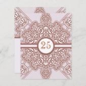 25. Hochzeitstag Vintage Chic-Einladungen Einladung (Vorne/Hinten)