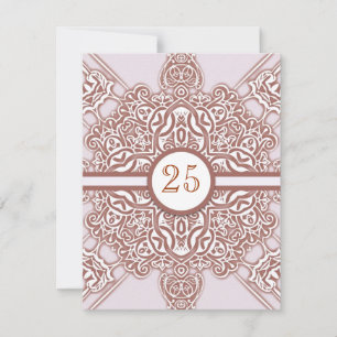 25. Hochzeitstag Vintage Chic-Einladungen Einladung