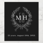 25. Hochzeitstag Weinetikett (Einzelnes Label)