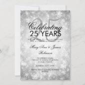 25. Hochzeitstag Winterwunderland Silber Einladung (Vorderseite)