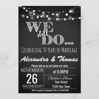 25. Hochzeitstag, Wir feiern immer noch unseren Ja Einladung