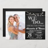 25. Hochzeitstag, wir machen noch immer Jahrestag Einladung (Vorne/Hinten)