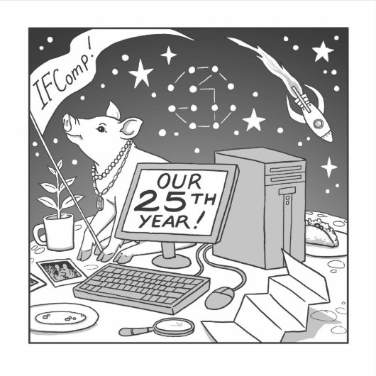 25. IFComp Sticker (Vorderseite)