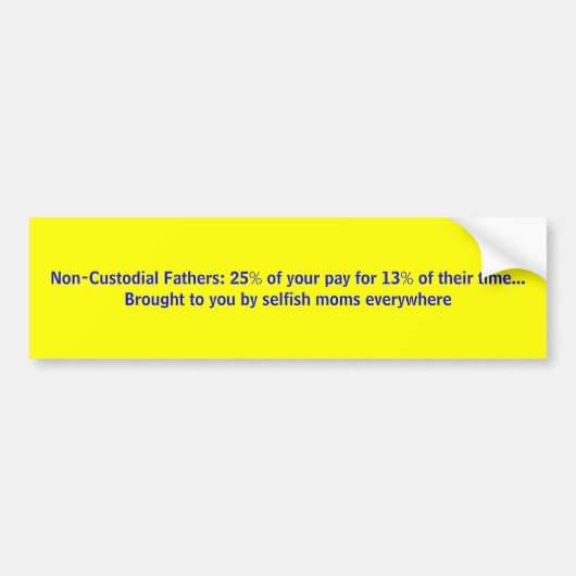 25% Ihres Lohns für 13% ihrer Zeit… Autoaufkleber (Vorne)