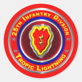 25. Infanterie-Division "Tropischer Blitz" Runder Aufkleber