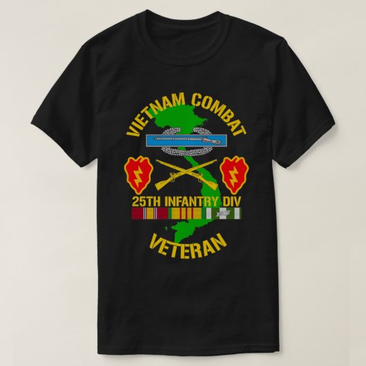 25. Infanterie Division Vietnam Combat Veteran T-Shirt (Design vorne)