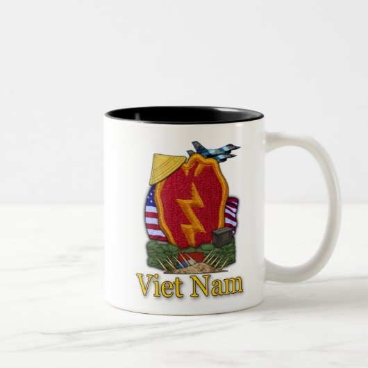 25. Infanterie-Division vietnam vets patch Cup Zweifarbige Tasse (Rechts)
