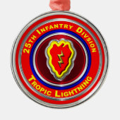 25. Infanterie-Division Weihnachten Ornament Aus Metall (Vorne)