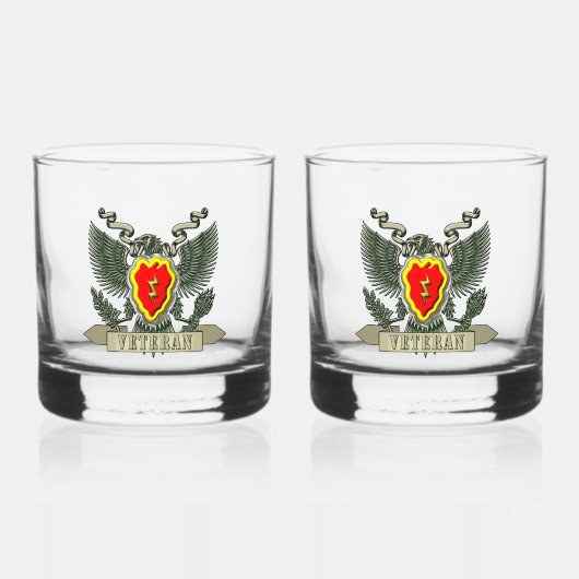 25. Infanterieabteilung Veteran Whiskyglas (Vorderseite)